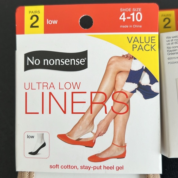 Shoe Liners -No Nonsense Ultra Low 4 pairs total NWT - Picture 5 of 5